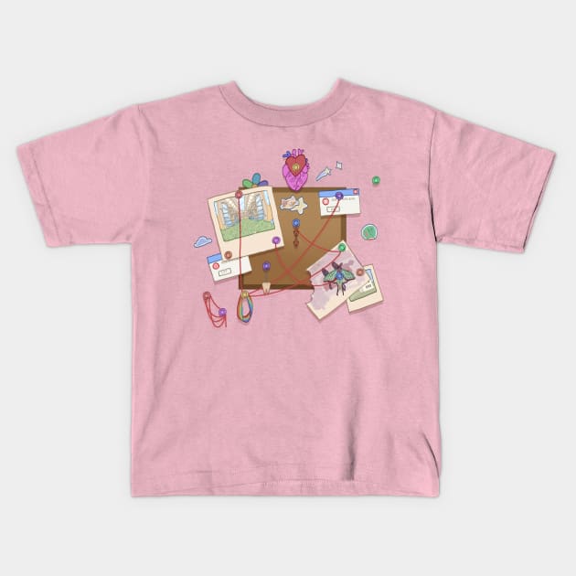 Weirdcore pinboard Kids T-Shirt by ZeroIsNebulous